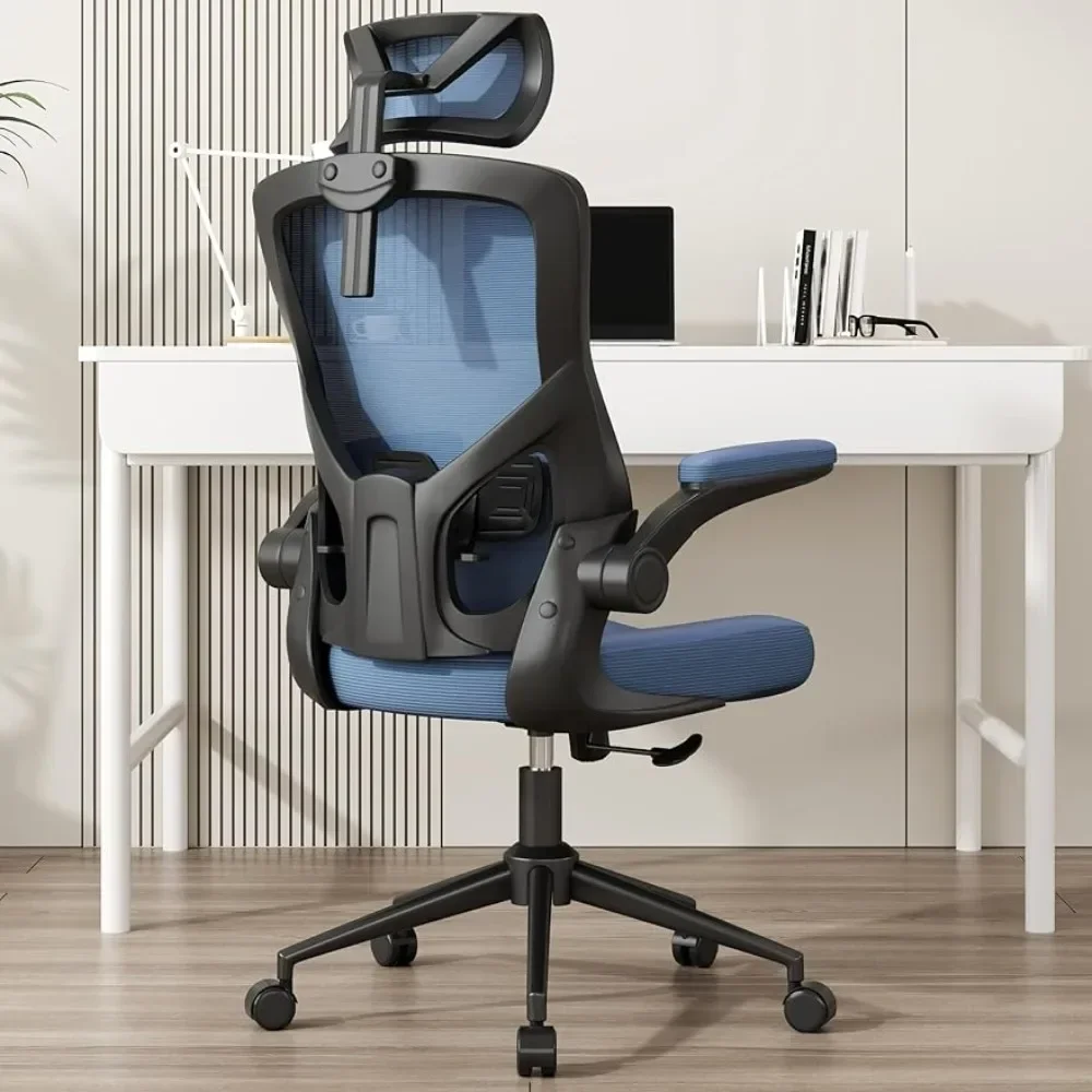 

Computer Armchair Lumbar Support Massage Chair Swivel Executive Task Chair (Portimao Blue Modern) Gaming Gamer Desk Office Pc