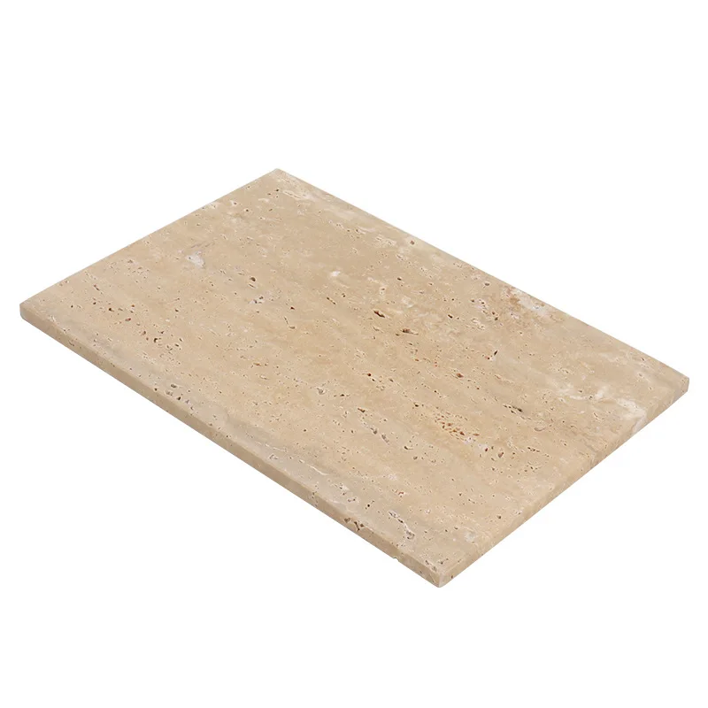 Nordic light luxury natural marble rectangular tray household vanity bathroom cosmetics jewelry storage tray