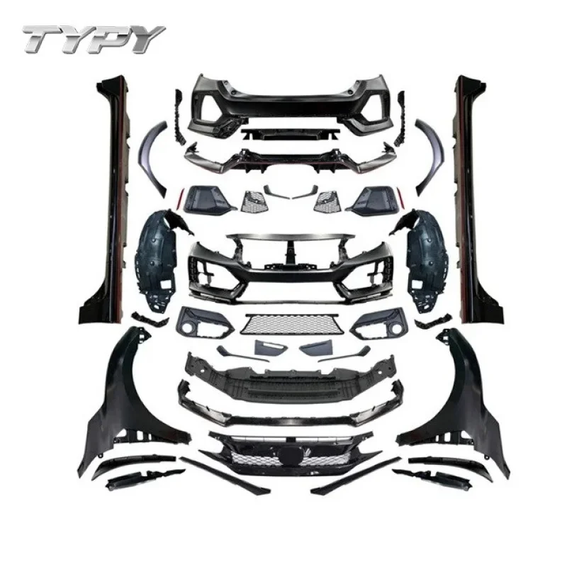 

Car Modified FK8 TypeR Body Kits for 10th Civic 2016-2021 FC1 FK7 Upgrade to FK8 Type-R Wide Style Body Kit