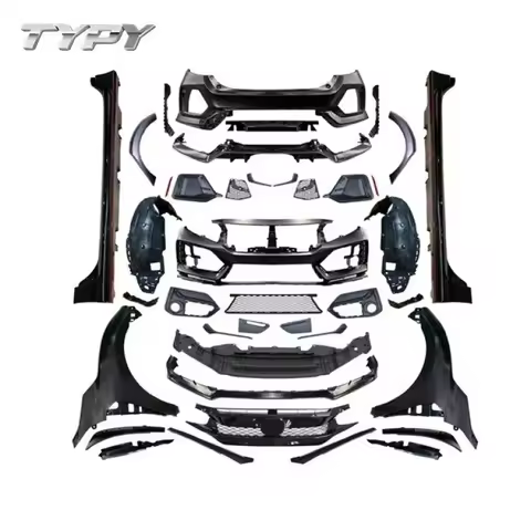 Car Modified FK8 TypeR Body Kits for 10th Civic 2016-2021 FC1 FK7 Upgrade to FK8 Type-R Wide Style Body Kit