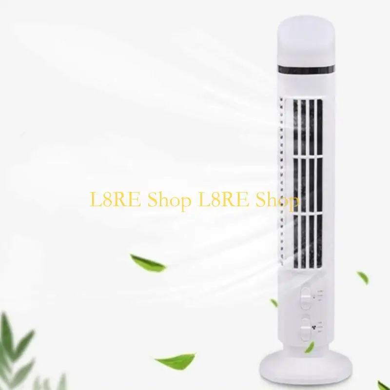 L8RE Elegant Tower Fan with LED Light Bladeless Electric Fan for Living Room Bedroom