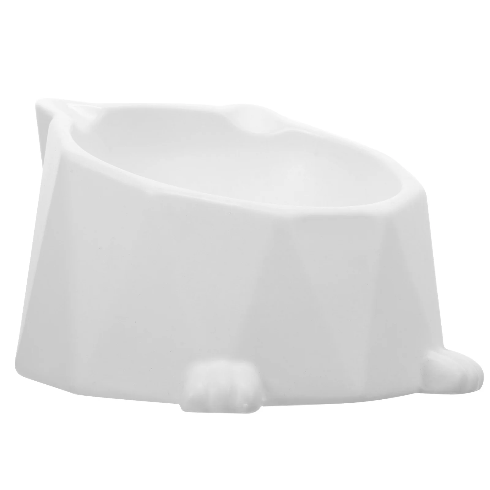 

Ceramic Cat Food Bowl Elevated Design Neck Protection Non Slip Easy Wash Daily Use Pet Feeding Bowl Cat Bowls Dog Supplies