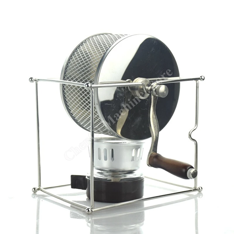 Máquina para asar granos de café, mango para el hogar, herramientas para hornear café DIY de acero inoxidable, Mini tostador de granos de café hecho a mano