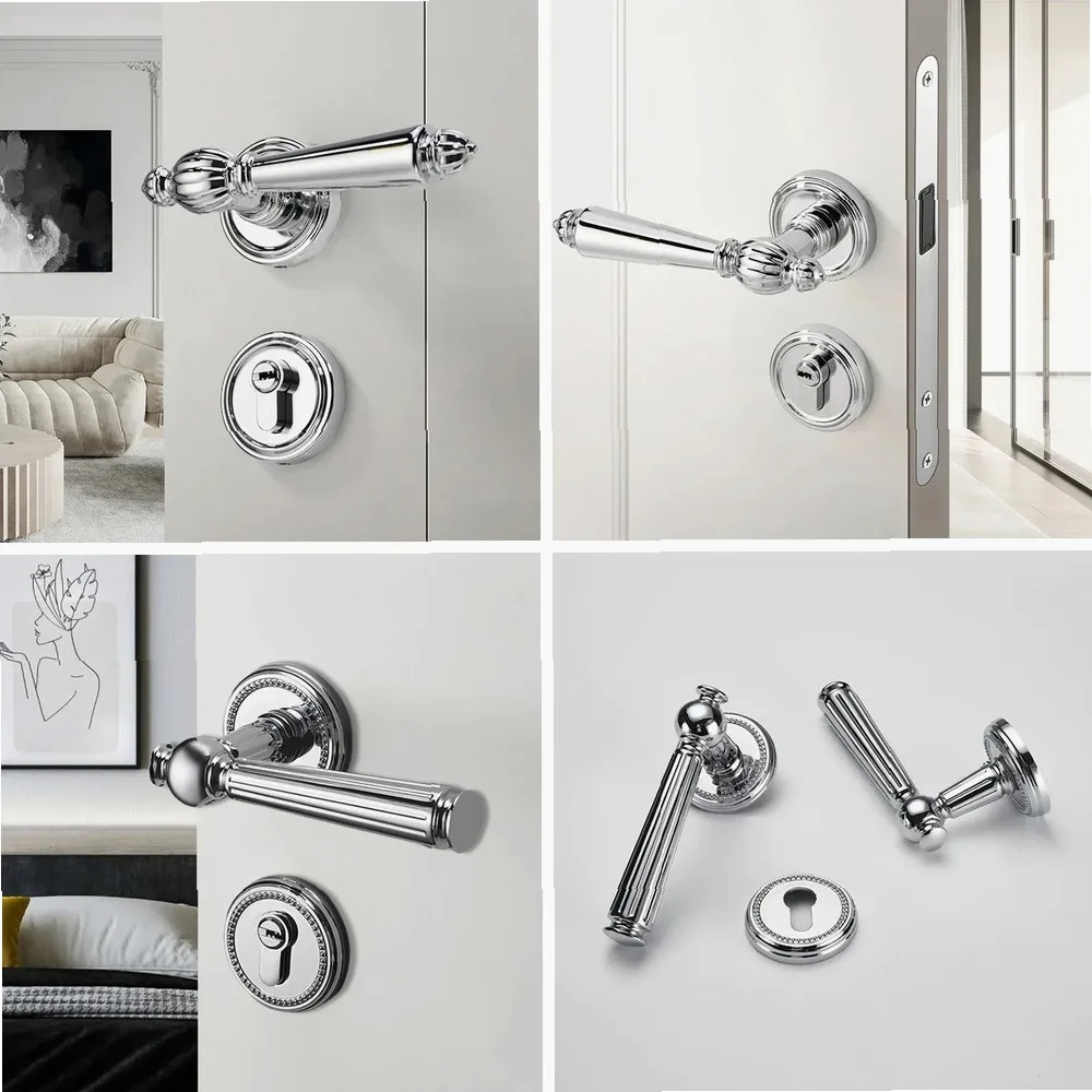 vintage-magneticss-silent-door-lock-with-handle-silver-finish