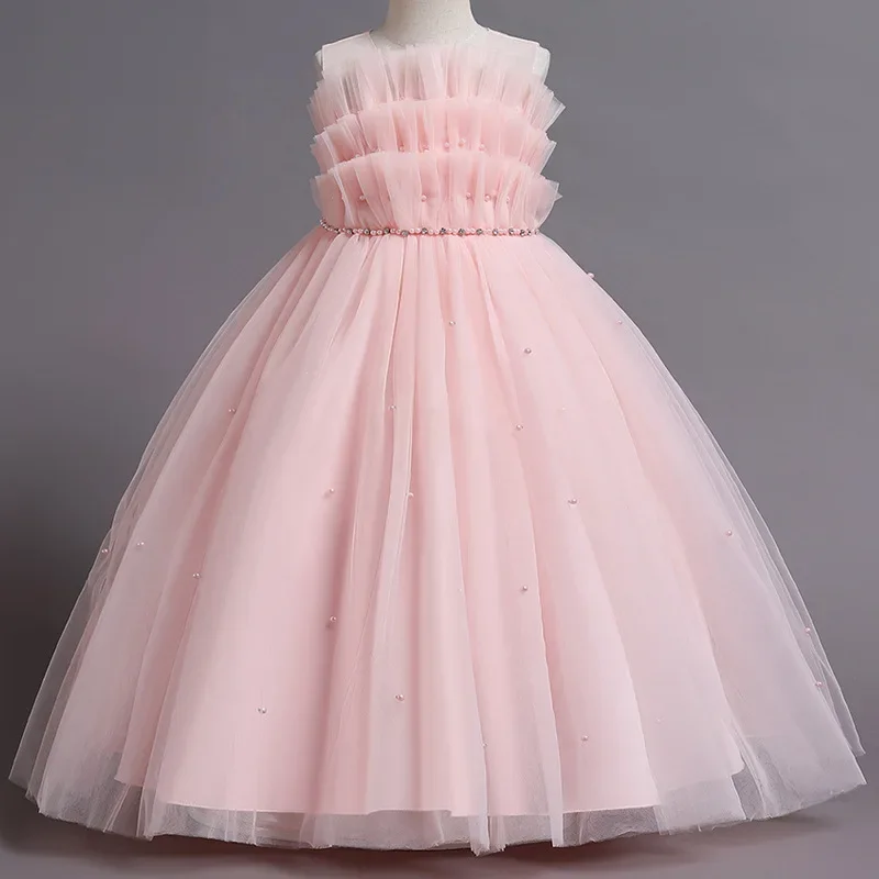 Flower Girl Dresses For Wedding Tiered Skirts Toddler Pageant Gowns Tulle Children First Communion Dress