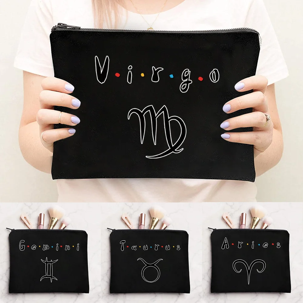 Fashion Cosmetic Bags Constellation Print Lightweight Hand Pouch Office Workers Students Daily Commute Short Holiday Trips