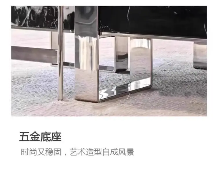 CX minimalist, marble square coffee table, living room household size, light luxury and simple