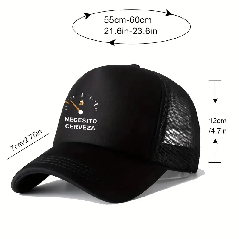 Hot-selling Unisex Baseball Cap With Fashion Print Breathable Mesh Peaked Hat Adjustable Perfect for Outdoor Sports Sun Hat