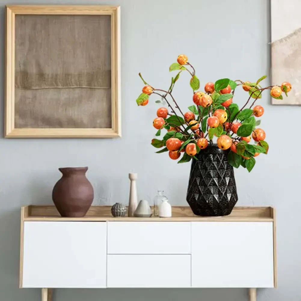 

Artificial sand fruit tree branches 3pieces for birthday holiday and seasonal decoration with realistic faux fruits