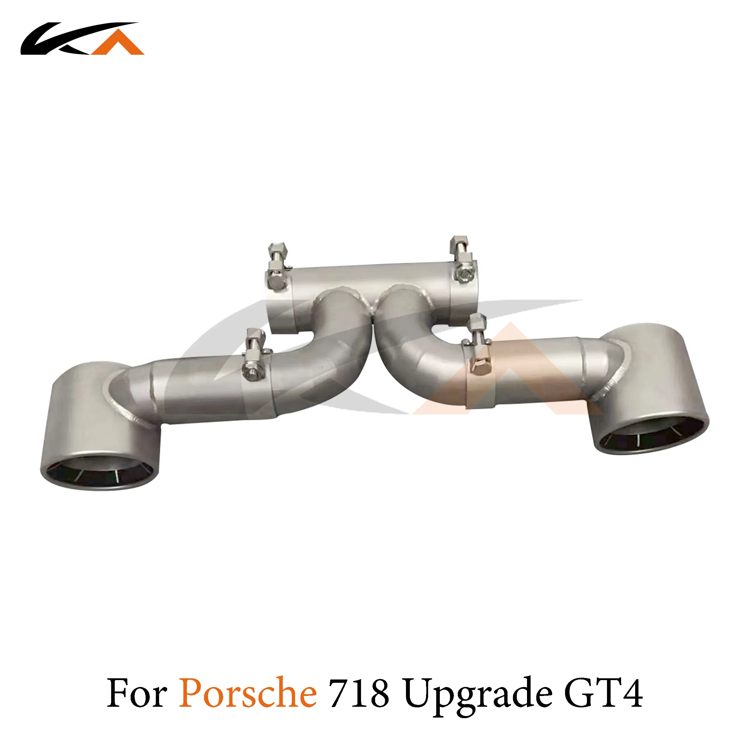 KA Titanium Alloy Dual Exhaust Tips For Porsche 718 Upgrade GT4 Rear Bumper Exhaust Muffler Tip Exhaust System Nozzle GT4 Tips