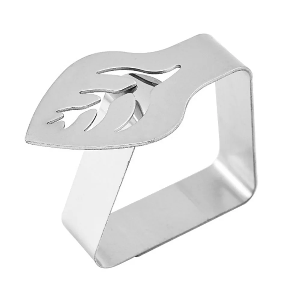 Fashionable Leaf Shaped Tablecloth Clips Keep Your Tablecloth in Place with These Stainless Steel Holders (4 Pack)