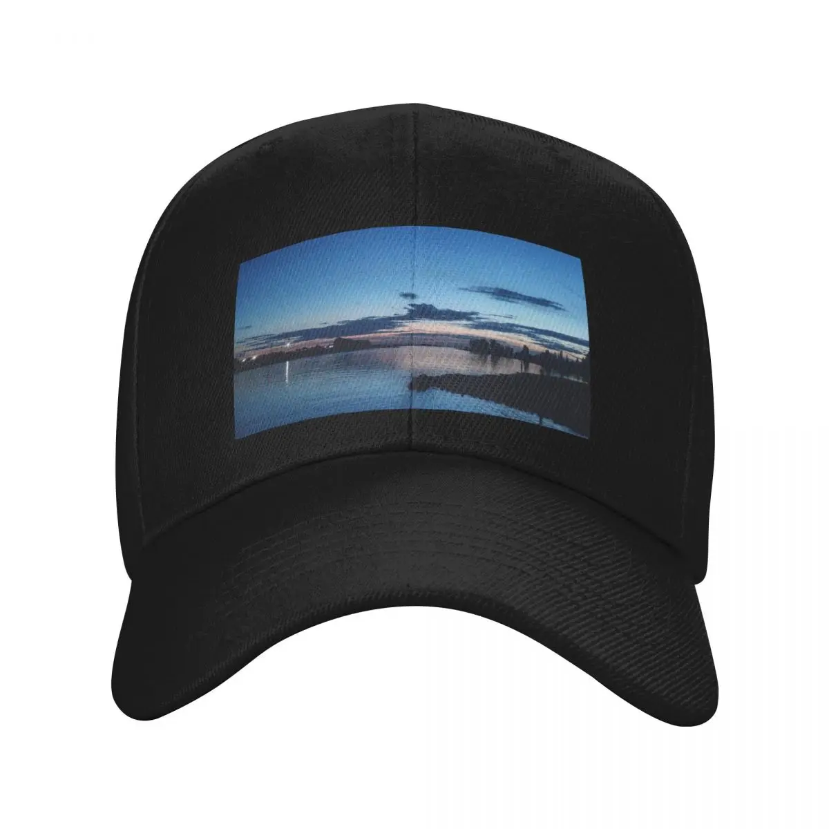 Fraser River Vancouver at Dusk Baseball Cap fishing hat hiking hat Mountaineering Luxury Woman Men's