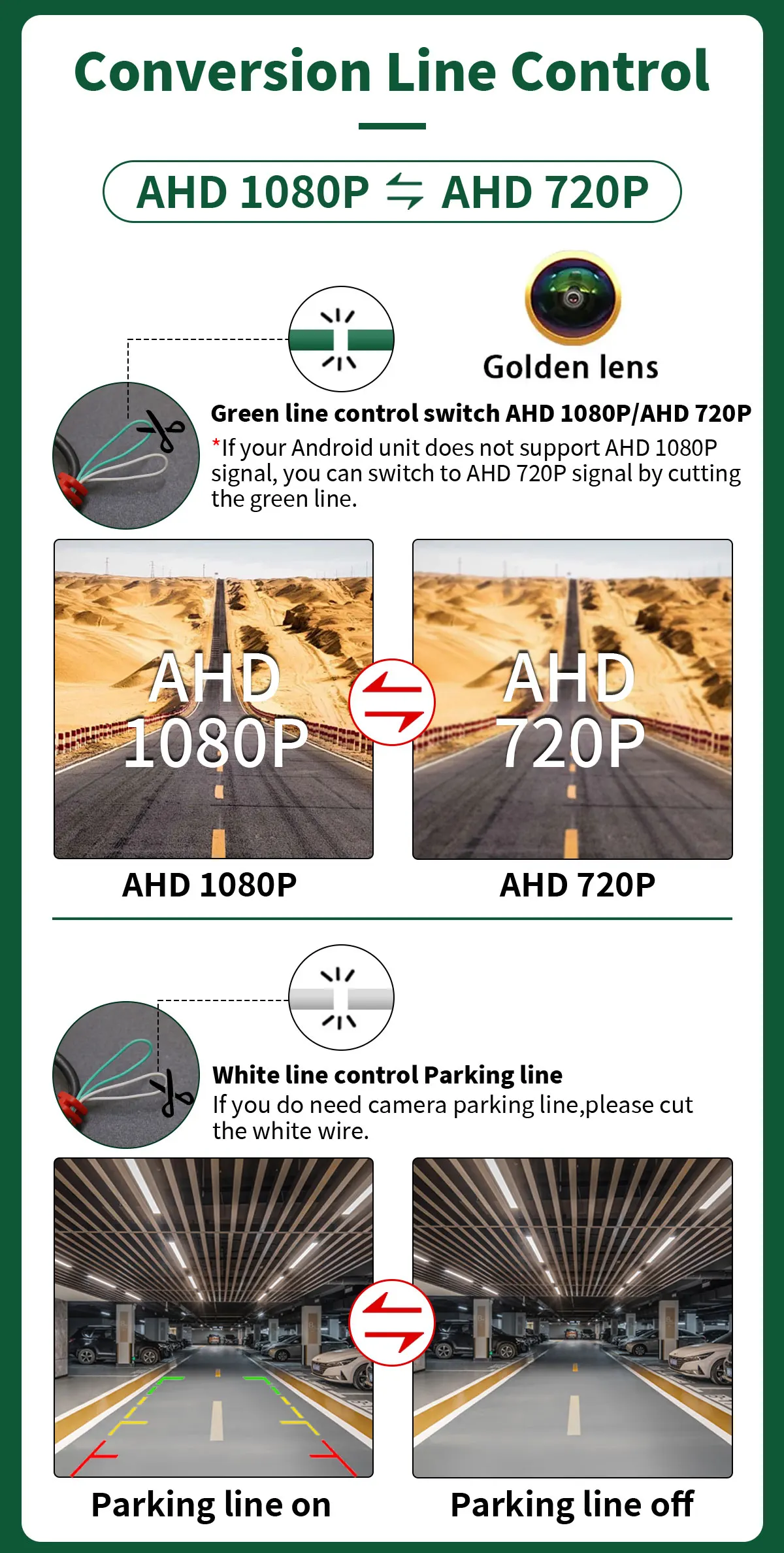 AHD 1080P Auto Rückansicht Reverse Stamm Griff Kamera Für Ford Focus 3 MK3 C MAX Wasserdichte Nachtsicht backup Kamera – Detail 5