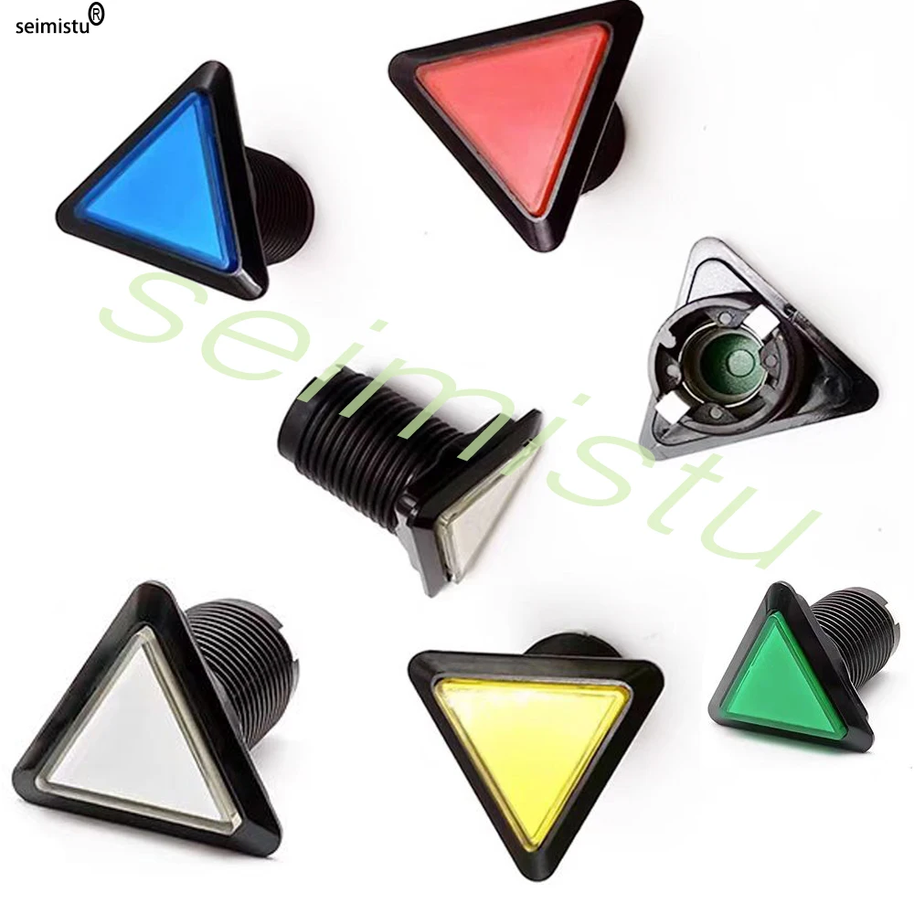12V LED Arcade-Spiel-Drucktaster mit Mikroschalter in quadratischen, runden, rechteckigen und dreieckigen Designs für Flipper und Schaukelmaschinen DIY – Detail 9