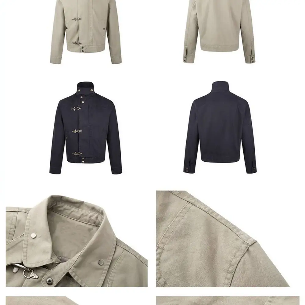 Vintage Womens Distressed Jacket American Street Style Lapel Coat Autumn Loose Fit Casual Long Sleeve Outerwear Tops