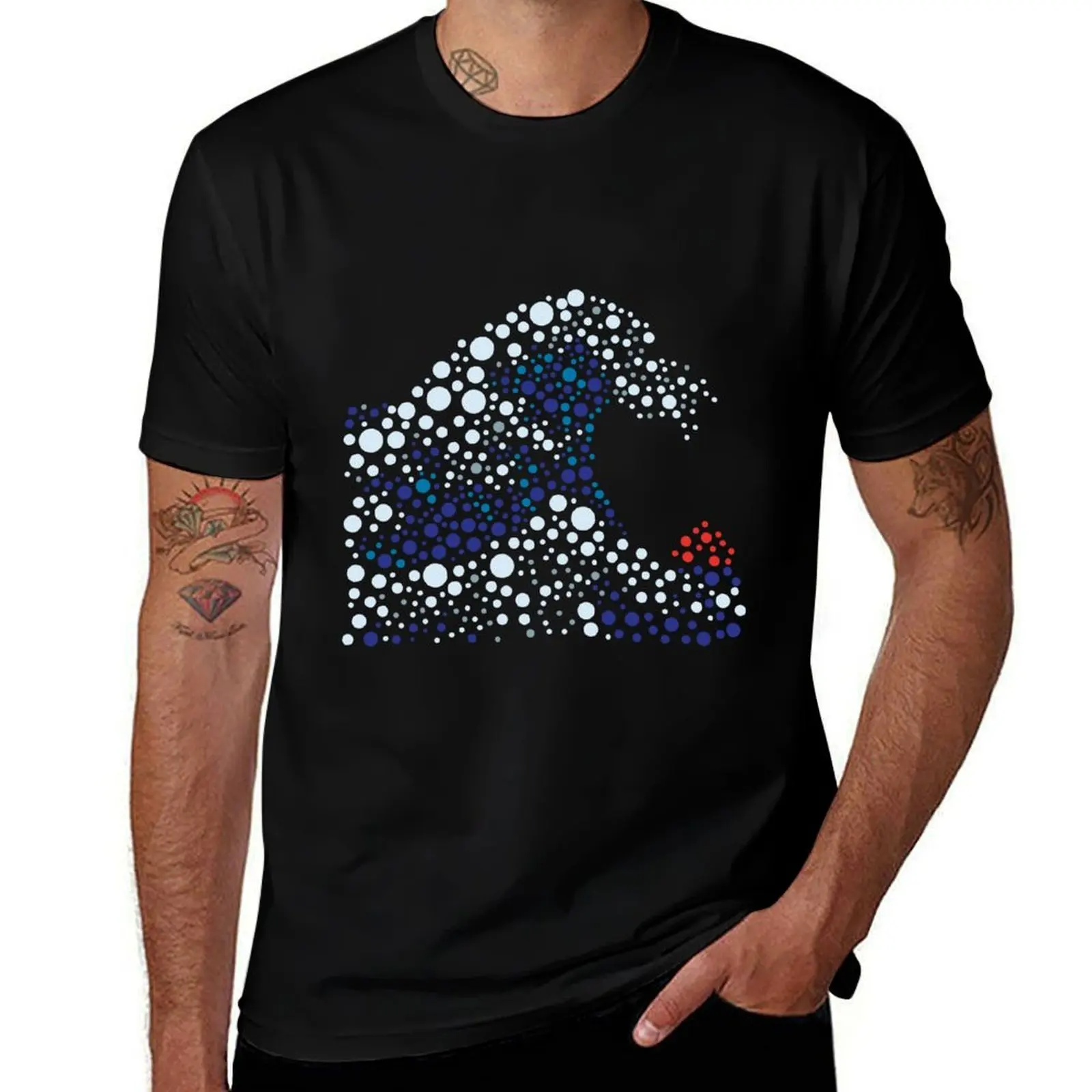 Get excited with this abstract wave from Kanagawa T-Shirt Lightweight Cooling Short Sleeve Tee T-Shirt