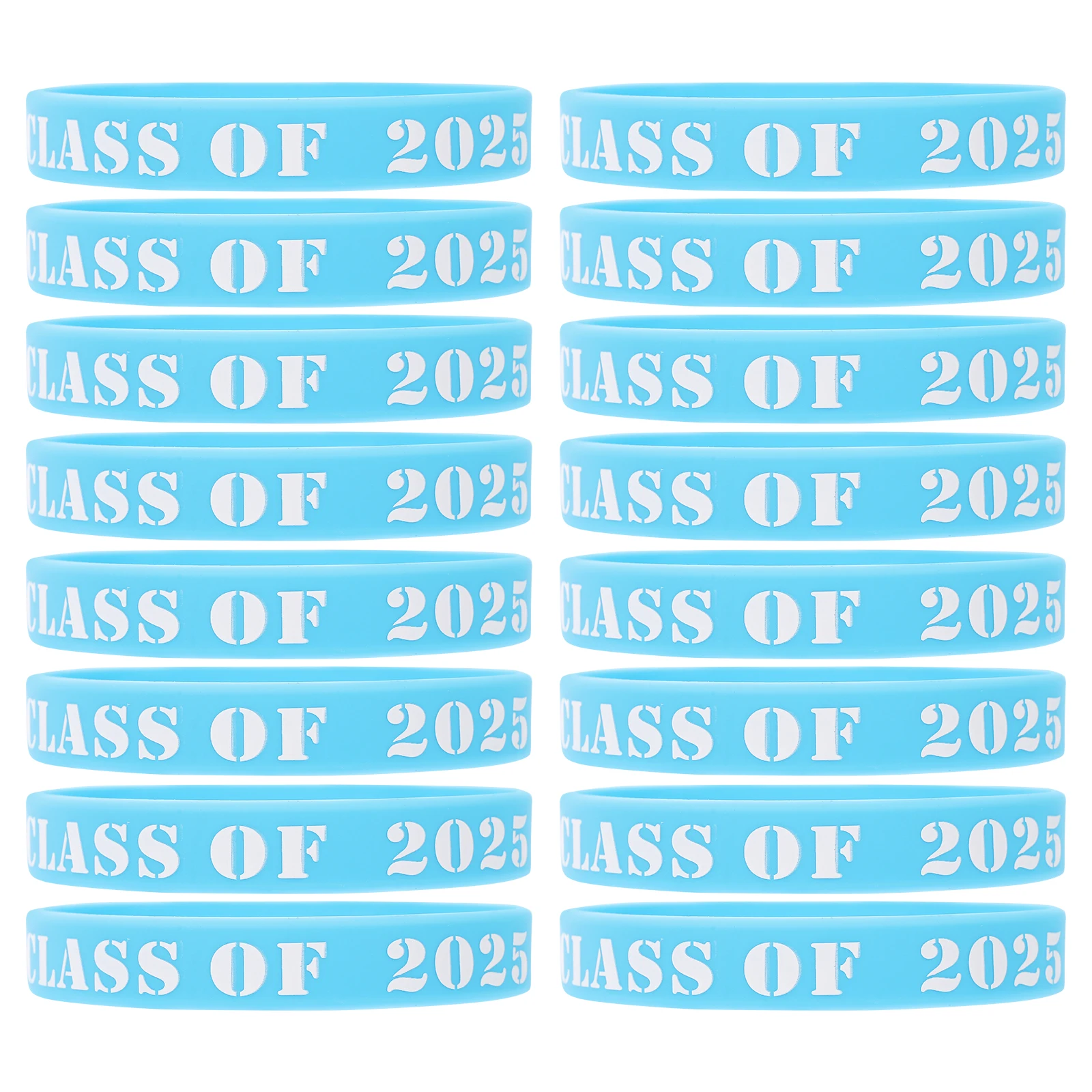 

25pcs Graduation Silicone Decorative Graduation Bracelet Decorative Wristbands Keepsake School Supplies Smooth Elastic