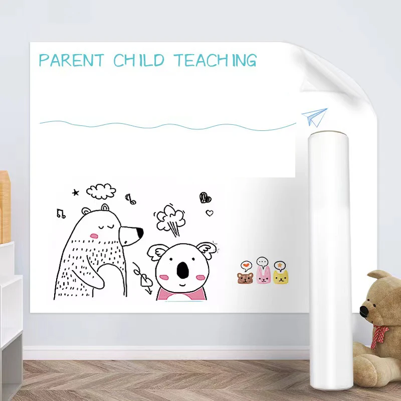 Premium Whiteboard Muursticker Statische Kleefstof, Geen Lijm Geen Schade Aan De Muur, Gemakkelijk Schoon Te Maken En Opnieuw Te Gebruiken Voor Thuis, Op School En Op Kantoor