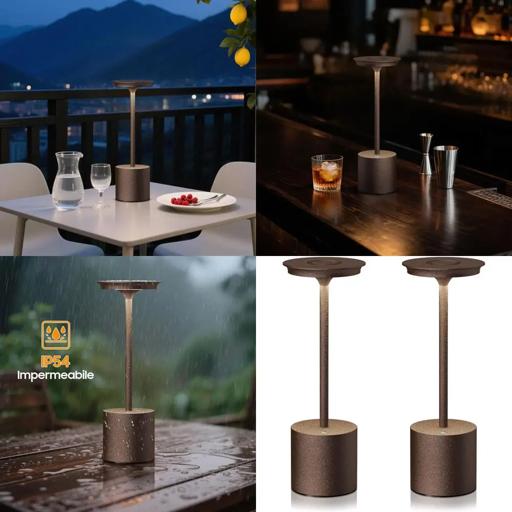 

Portable 6000mAh Rechargeable LED Lamp with Touch Control and 3-Color Dimming for Indoor and Outdoor Use