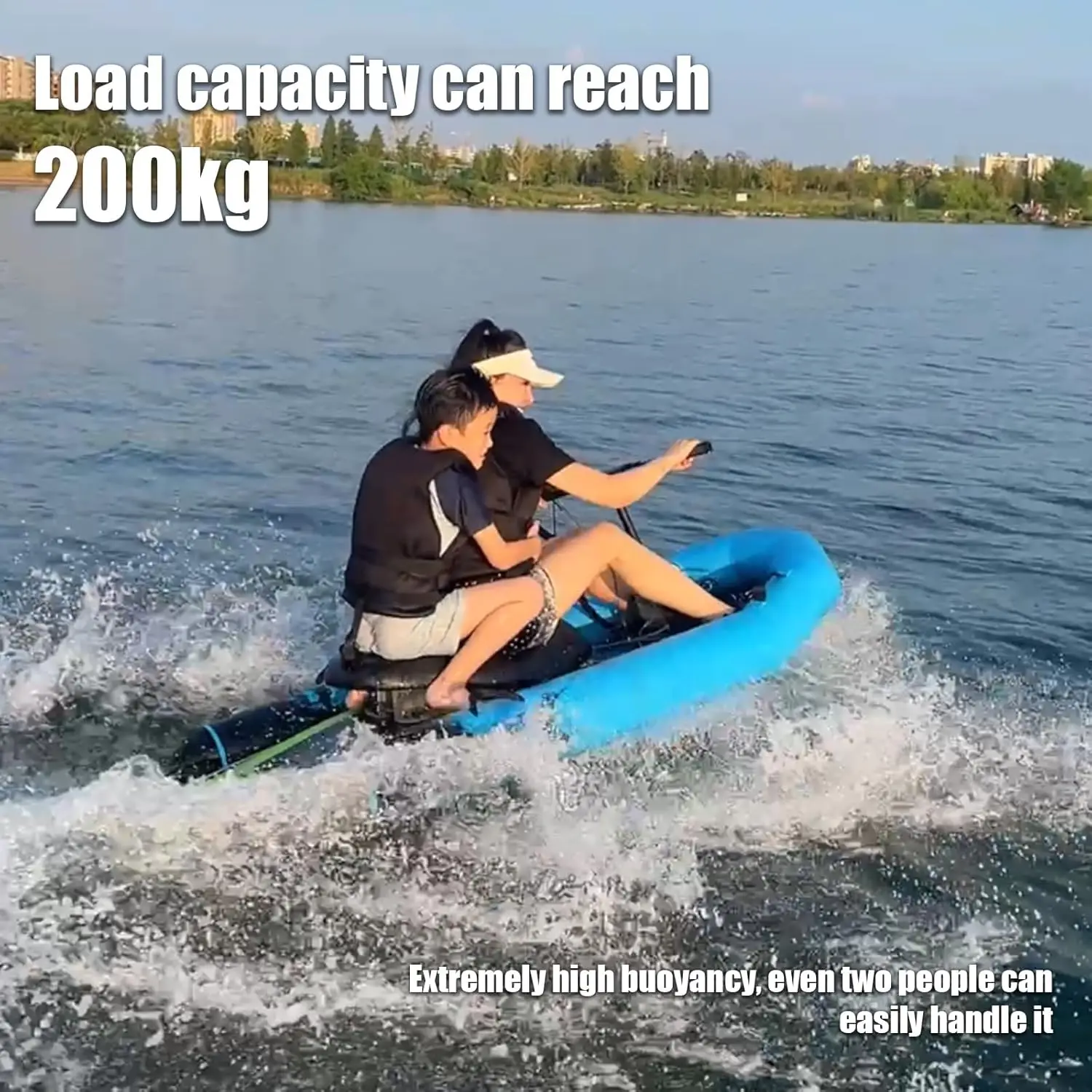 مجموعة ملحقات ركوب الأمواج الكهربائية مع مقعد توجيه وقت تشغيل 60 دقيقة لركوب الأمواج في مياه المحيط (سرعة 55 كم/ساعة)