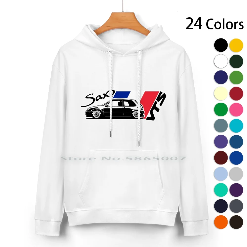 Saxo Vts France Black Line Pure Cotton Hoodie Sweater 24 Colors Carlover Vehicle Voiture Sport 2020 New Sketching Black Line