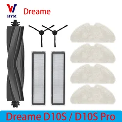 For Dreame D10s / D10s Pro Accessories Robot Vacuum Cleaner Main Side Brush Hepa Filter Mop Rag Replacement Spare parts