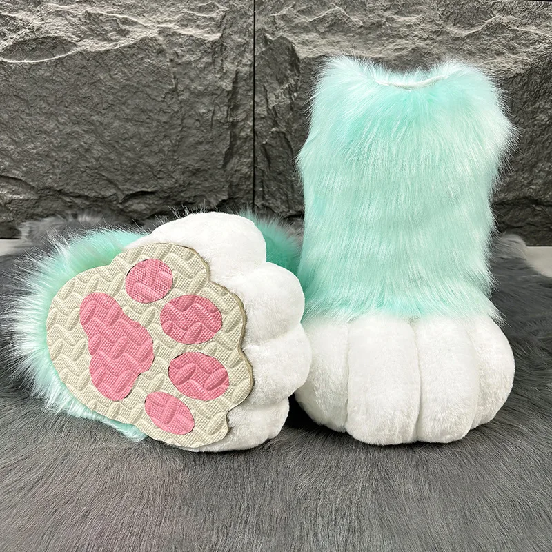 New Handmade Animal Claw Shoes Cosplay Halloween Party Costume Accessories Suitable for Anime Exhibitions Cute Bear Claw Plush - view 3
