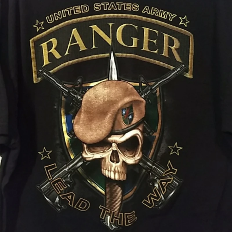 US Army Rangers Lead The Way T Shirt. New 100% Cotton Short Sleeve O-Neck T-shirt Casual Clothing Mens Top