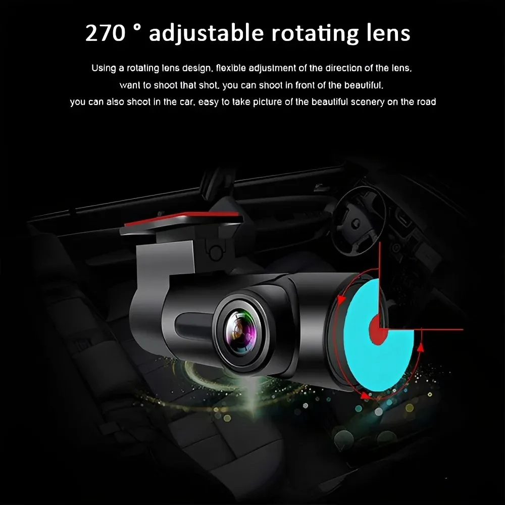 Car DVR HD 1080P Drive Recorder 140° Ultra Wide Angle Night Vision 24-hour Monitoring Parking Monitor Support TF Card