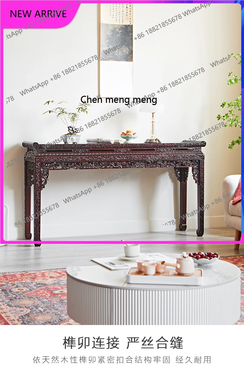 

Solid wood porch table Zen living room end view table middle hall table H