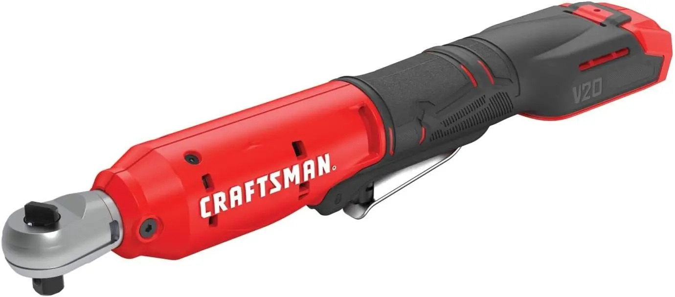 

CRAFTSMAN V20 Cordless Ratchet Wrench, 3/8 inch Drive, 300 RPM, up to 35 ft-lbs of Torque, Bare Tool Only (CMCF930B)