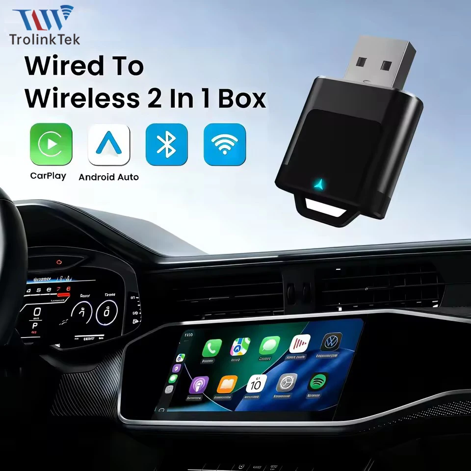 

Новый мини-адаптер 2-в-1 AI Box для беспроводного CarPlay и Android Auto, умный мини-бокс, подключи и работай, для VW, Toyota, Ford, Benz