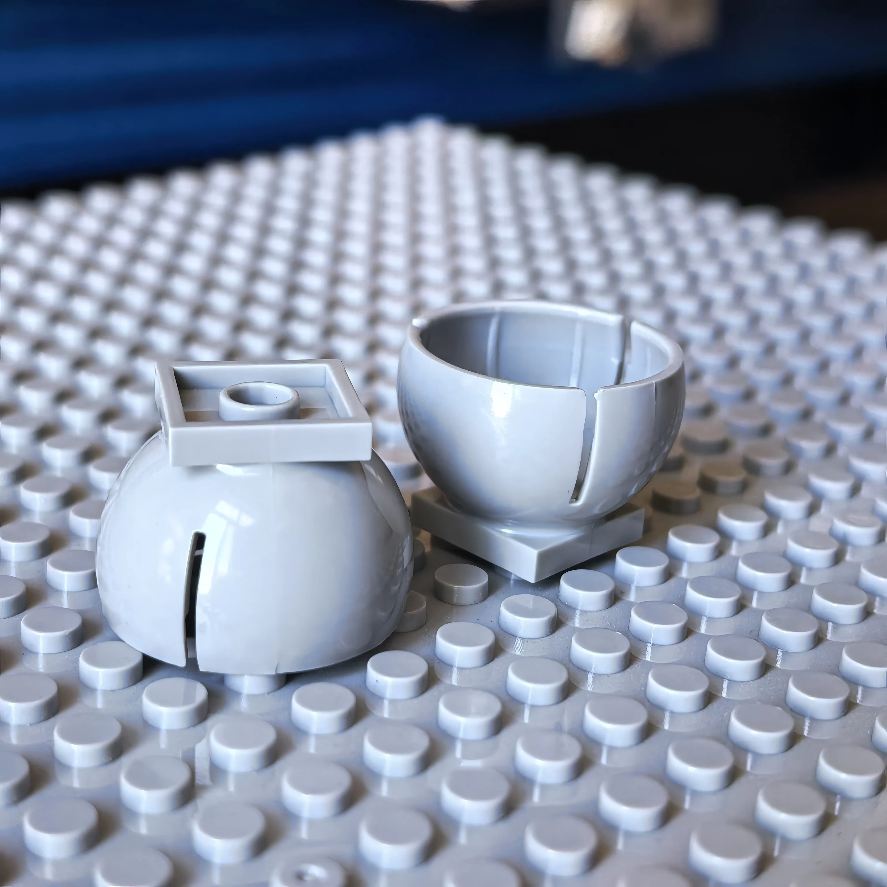 10pcs Building block part 44358 cylindrical hemisphere 3x3 ball tower socket compatible with 2x2 bottom accessories
