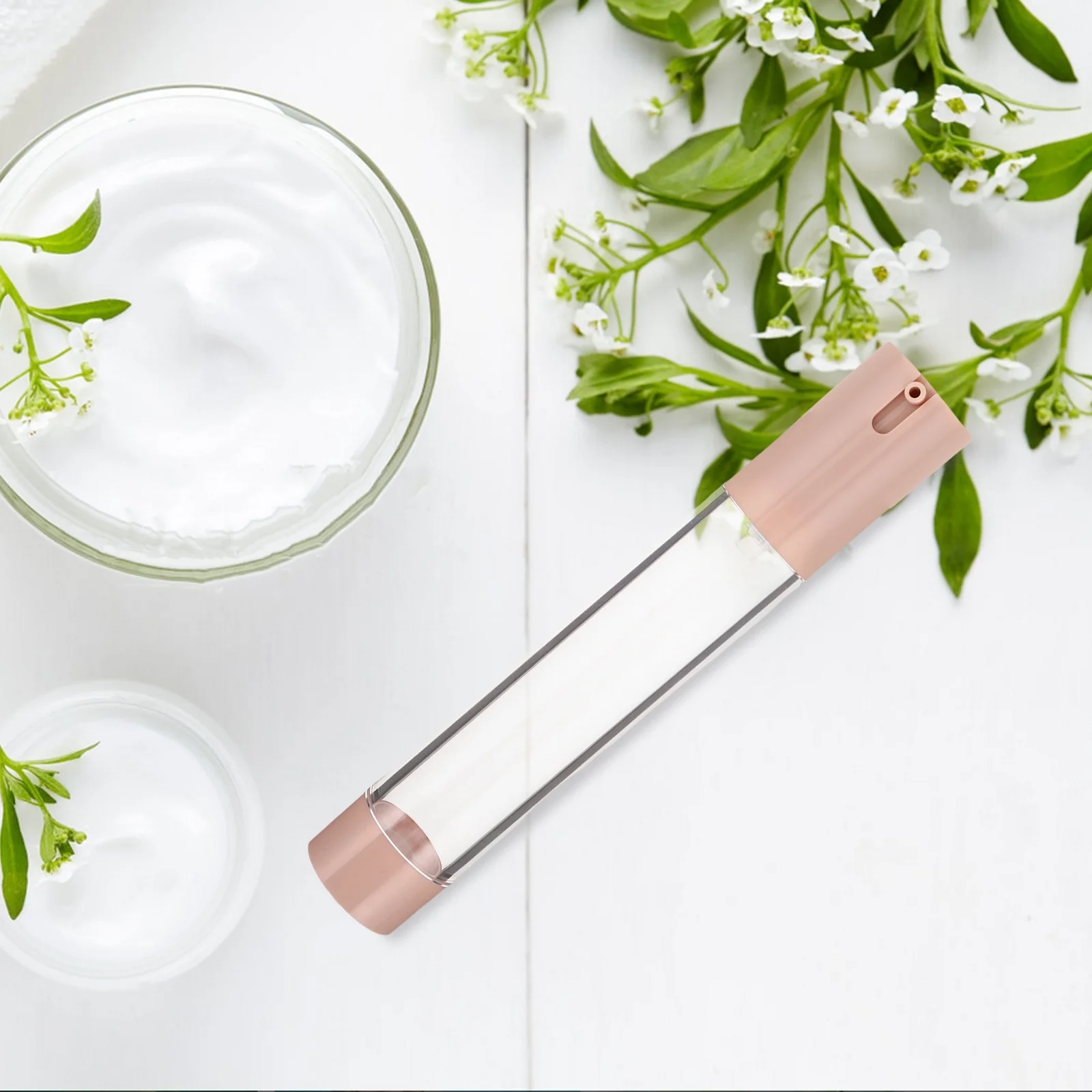 3 個の旅行用エアレスポンプボトル小型ポータブル真空ローションクリーム容器詰め替え可能漏れ防止キャンプ用