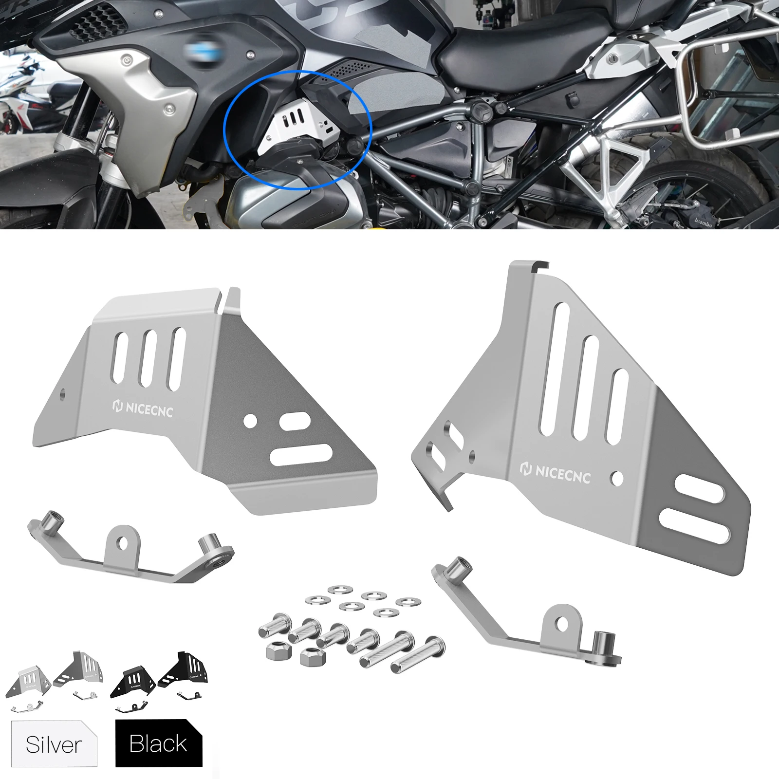 For BMW R1250GS R 1250 GS Throttle Body Guards Throttle Valves Protector Cover for BMW R1250GS 2018 2019 2020 2021 2022 2023