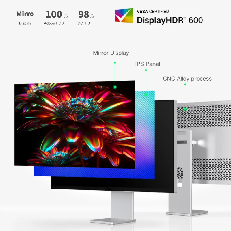 TCOIOR 27" 4K 144Hz Fast-IPS HDR600 1ms GTG 98% DCI-P3 10Bit High Refresh Rate Display Designer & Gaming Monitor