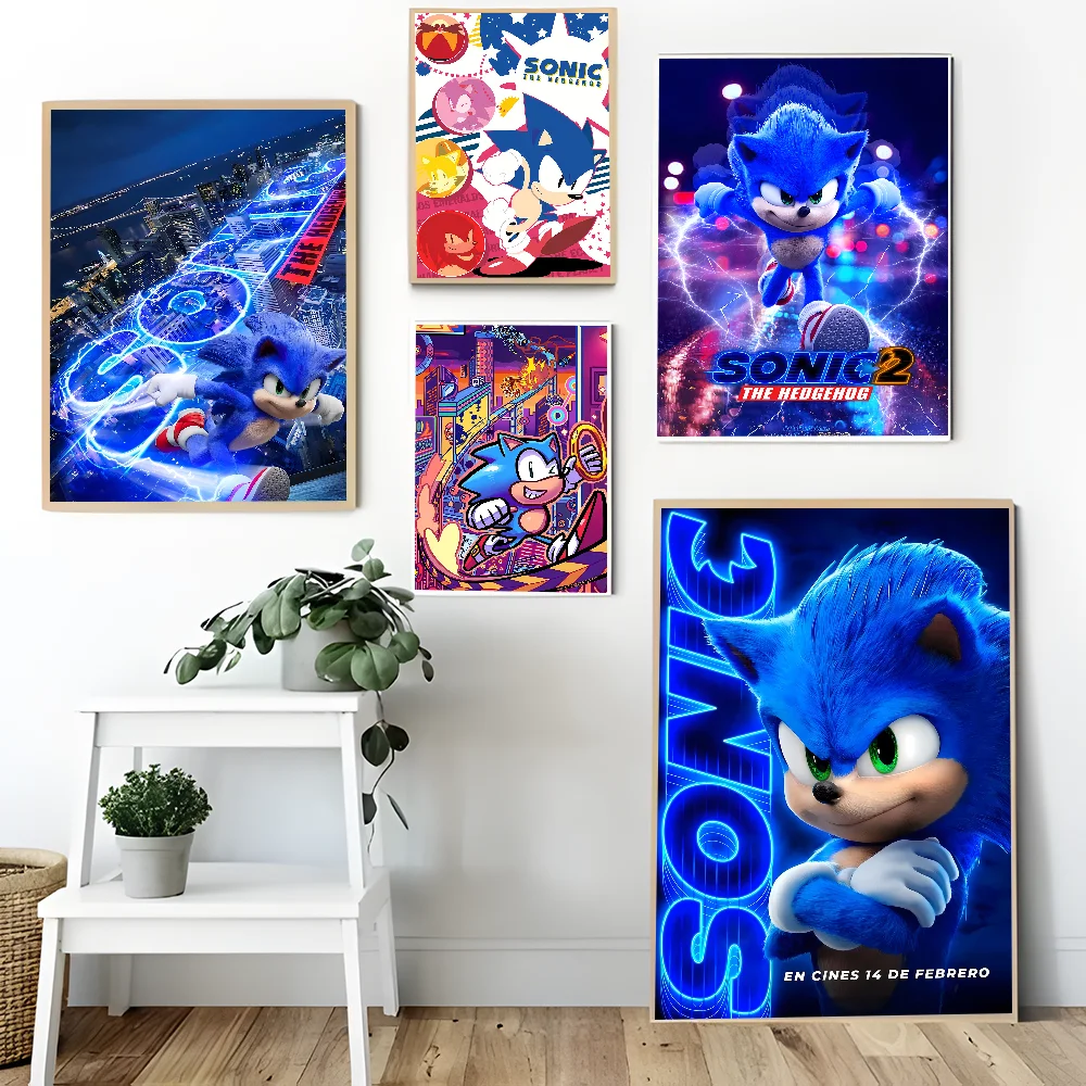 Game S-SonicS Cartoon Classic Vintage Posters HD Quality Wall Art Retro Posters For Home Room Wall Decor