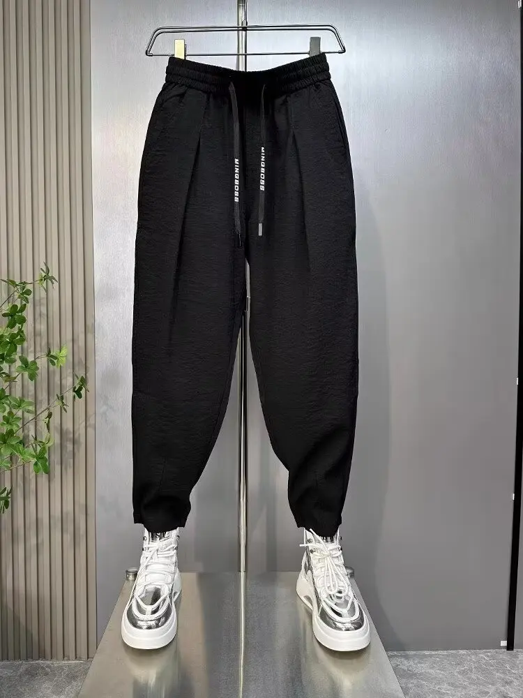 Pantalones bombachos para hombre, pantalón militar holgado con múltiples bolsillos, pantalones largos de moda Coreana de alta calidad para correr, 2024