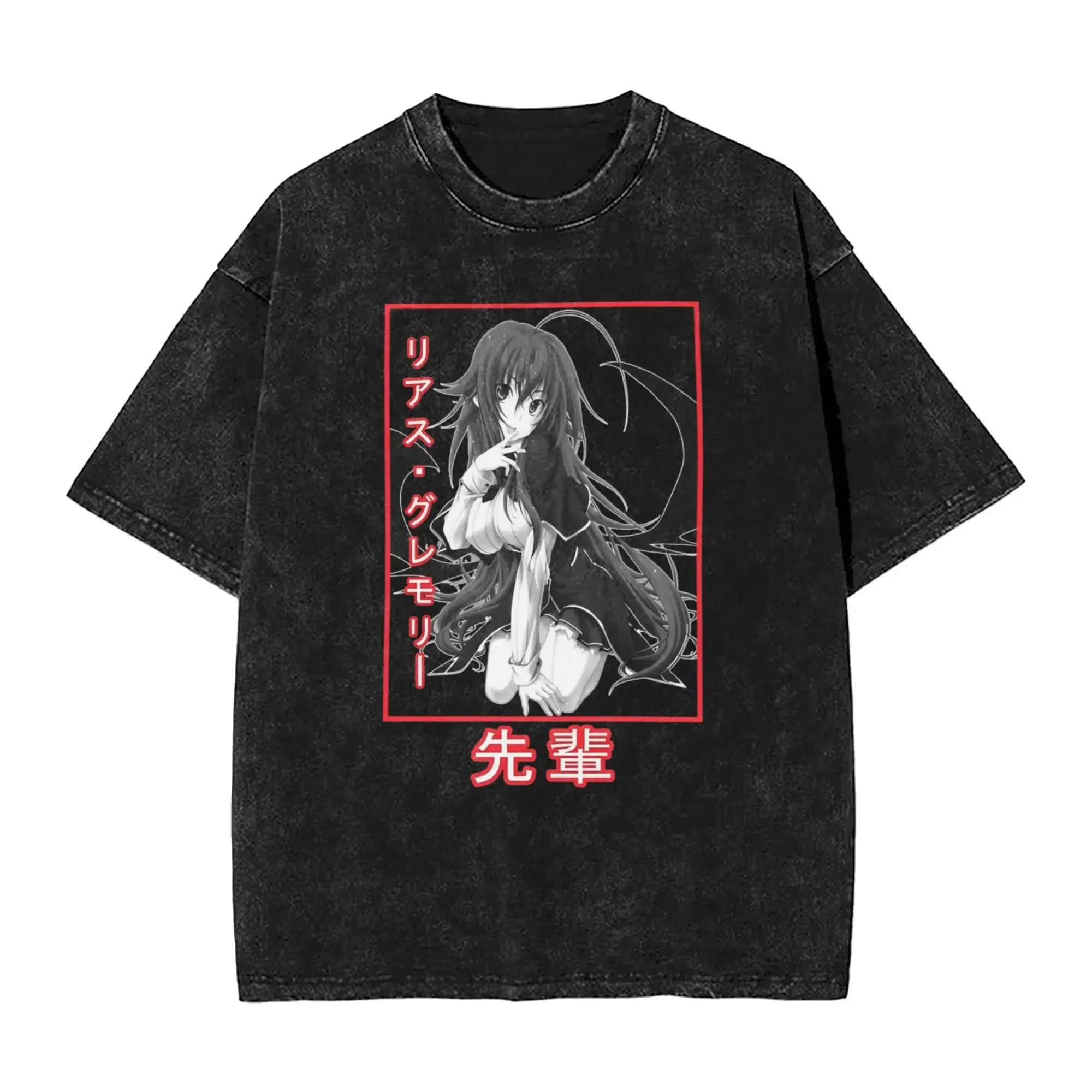 

Винтажные футболки для средней школы DxD Rias Gremory Merch, женские и мужские модные уличные футболки с короткими рукавами