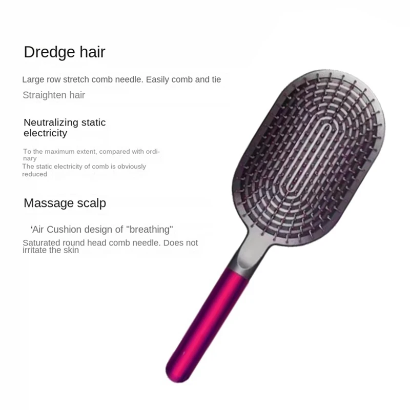 For Dyson Airbag Comb+Wide Tooth Comb+Cylinder Comb Massage Airbag Hairbrush Hairdressing Curly Styling Set Kit