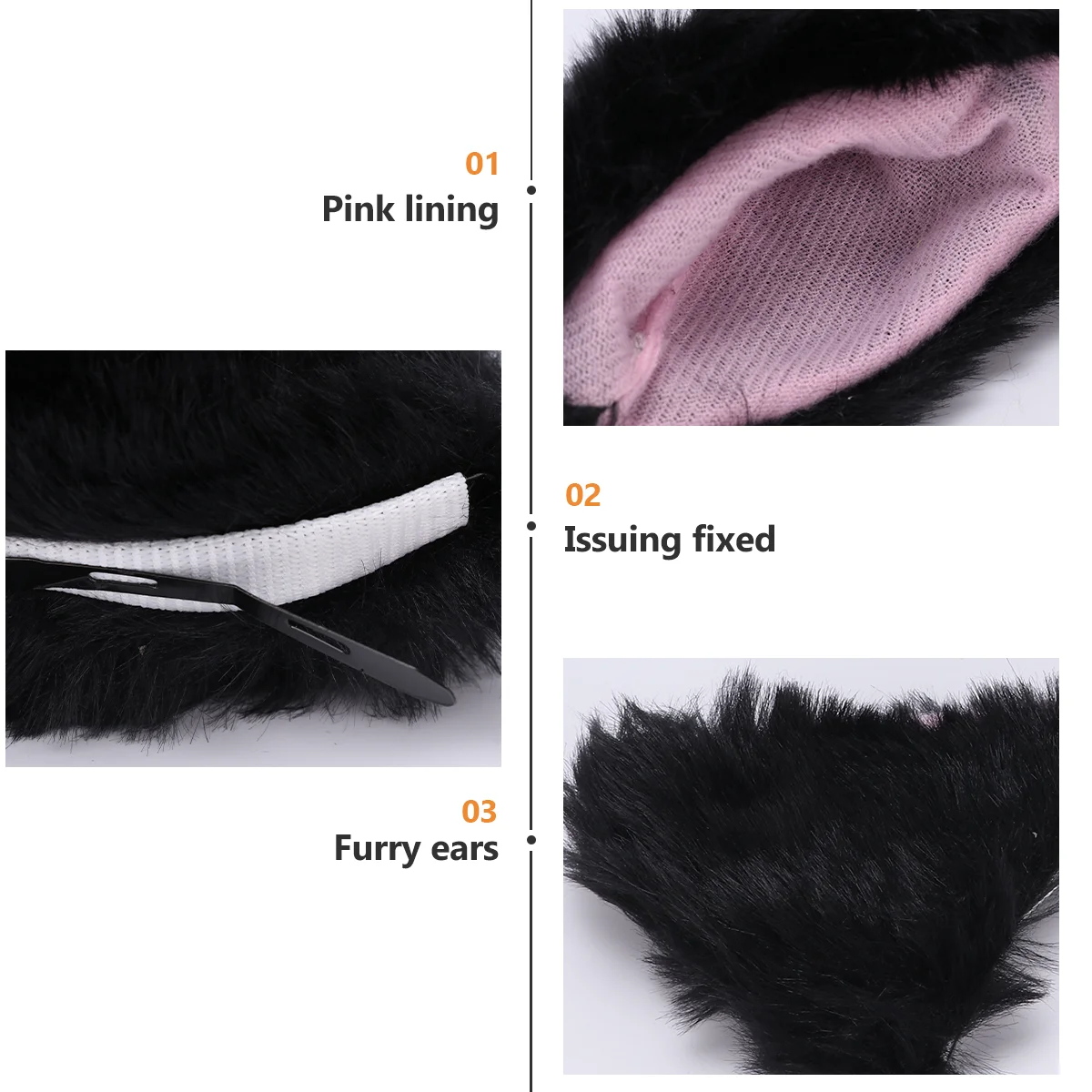 Animal Ear Clip Attractive Hair Adorable Headwear Party Headdress Hairpin Lovely Plush Flannel Cat Ears Sweet Lolita Cosplay