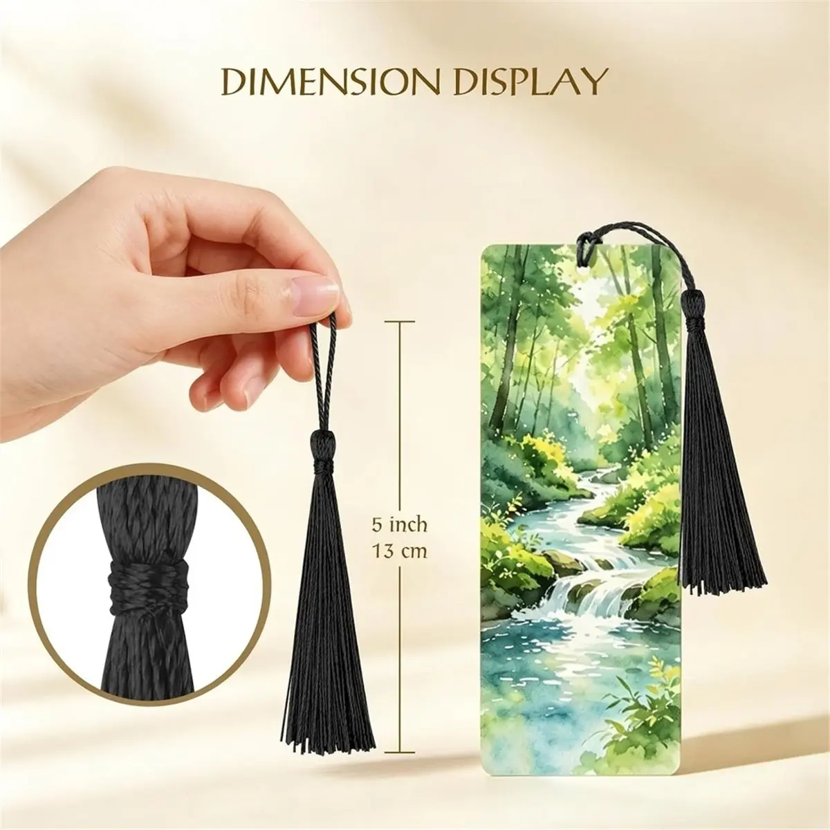 Tassels Craft Bookmark Bulk - Decorative Tassel Charm Ornament Decoration As Accessory Gift for DIY Gold Handmade Black