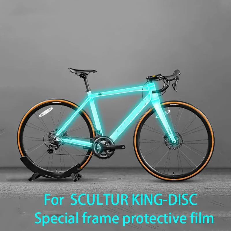 For 24 SCULTURA KING-Disc Road Bicycle Frame 7.5mil 10mil Waterproof Sticker Protective Film Transparent Modified Accessories