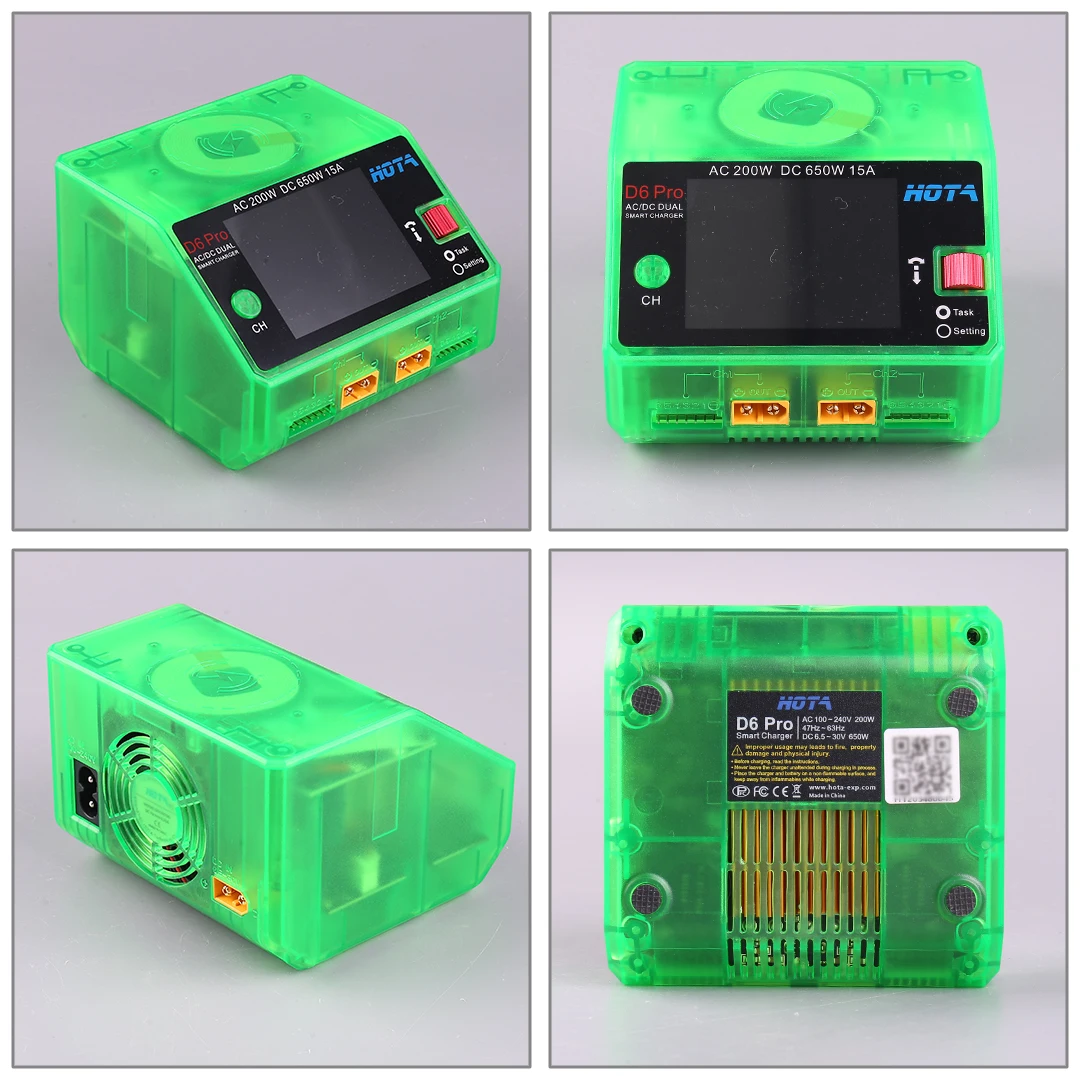 HOTA D6 Pro AC 200 w DC 2x325 w/15a Kanaal Smart Batterij Oplader Ontlader Lipo Oplader voor RC Drone Onderdelen