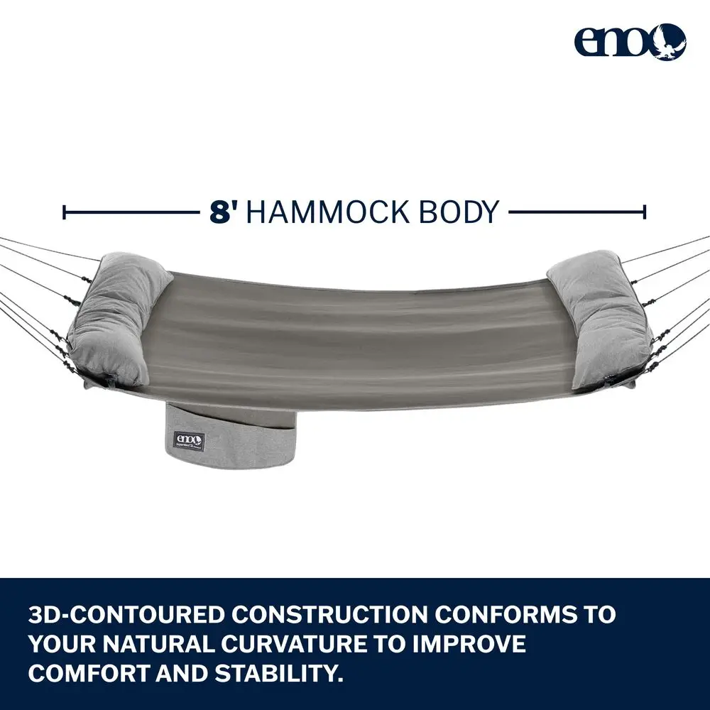 SuperNest SL Hammock 1 to 2 Person Backyard Hammock Outdoor Patio Furniture for Backyard, Lawn, or Balcony Pebble Grey