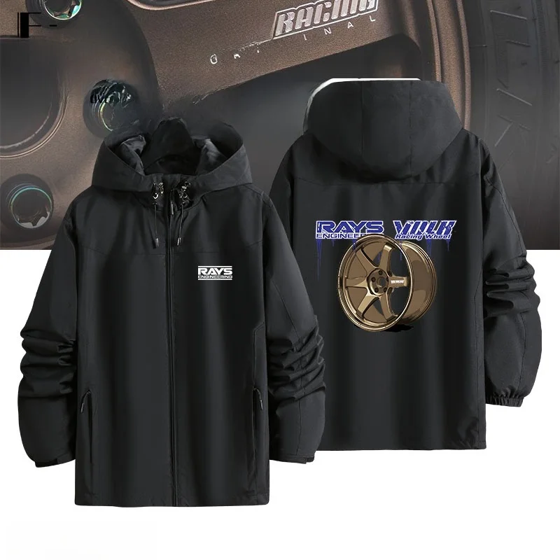 

RAYS Car Wheel Hub Formula Racing Outerwear Tee-in-One Jaet Autumn Winter Spring for Men And Women Outdoor Windproof Work...