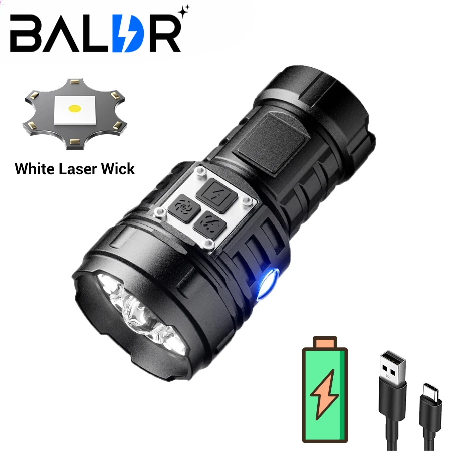 Portable Mini High-intensity Light, Built-in Battery, Multifunctional with Power Display and Magnetic Attraction Rechargeable