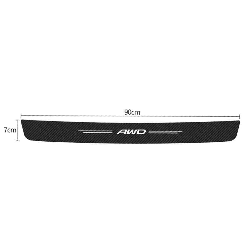1pc car sticker trunk bumper carbon fiber decorative strip for Volvo AWD Auto Accessories