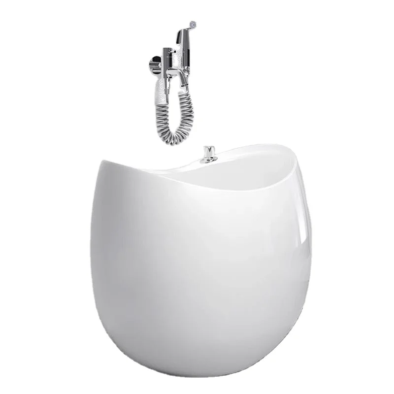 

Modern Outdoor Oval Mop Pool for Home Balcony Egg-Shaped Toilet Top Installation of Bathroom Sink Product Category