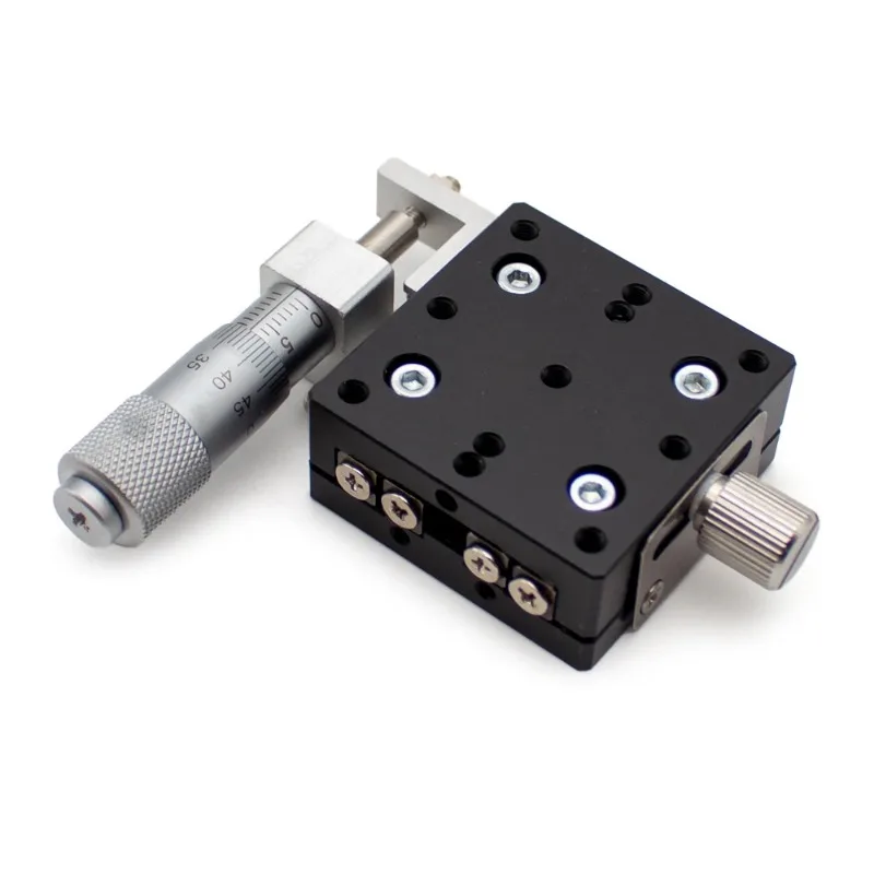 LX40‑L X‑Axis Manual Linear Stage 40x40mm Aluminum Alloy 0.01mm Graduation ±6.5mm Travel Precision  Displacement Platform